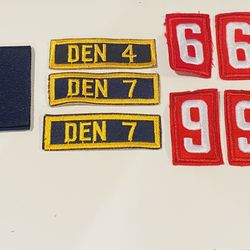 Boy Scout Cub Scout Den Numbers, Numerals Patches, shoulder loops
