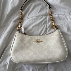Coach White Teri Purse