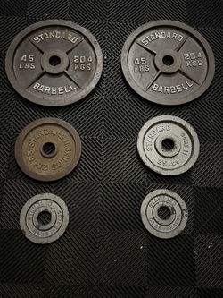 Vintage Standard Barbell Olympic Weight Plates