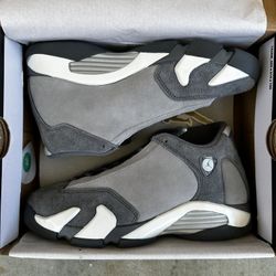new air jordan 14 retro “flint grey” GS size 5Y (men’s size 5, women’s size 6.5)