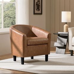 Modern Barrel Chair Club Armchair with Soft Padded