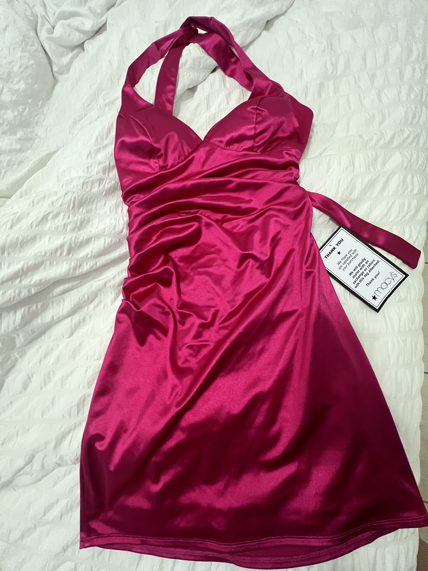 Pink Satin Dress