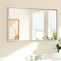 Brushed Nickel Bathroom Mirror