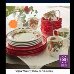 JUEGO DE 16 PIEZAS WINTER BARRY MARBELLA PRINCESS HOUSE 🌹🌼🌷