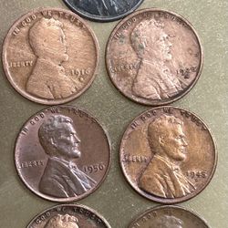7 Wheat Penny Lincoln 1c Coins 