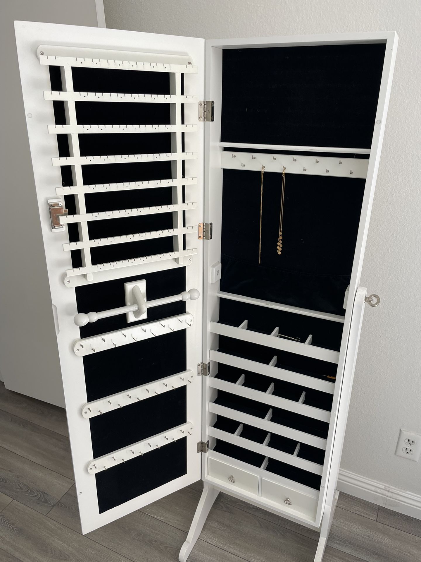Full Body Mirror Jewelry Cabinet