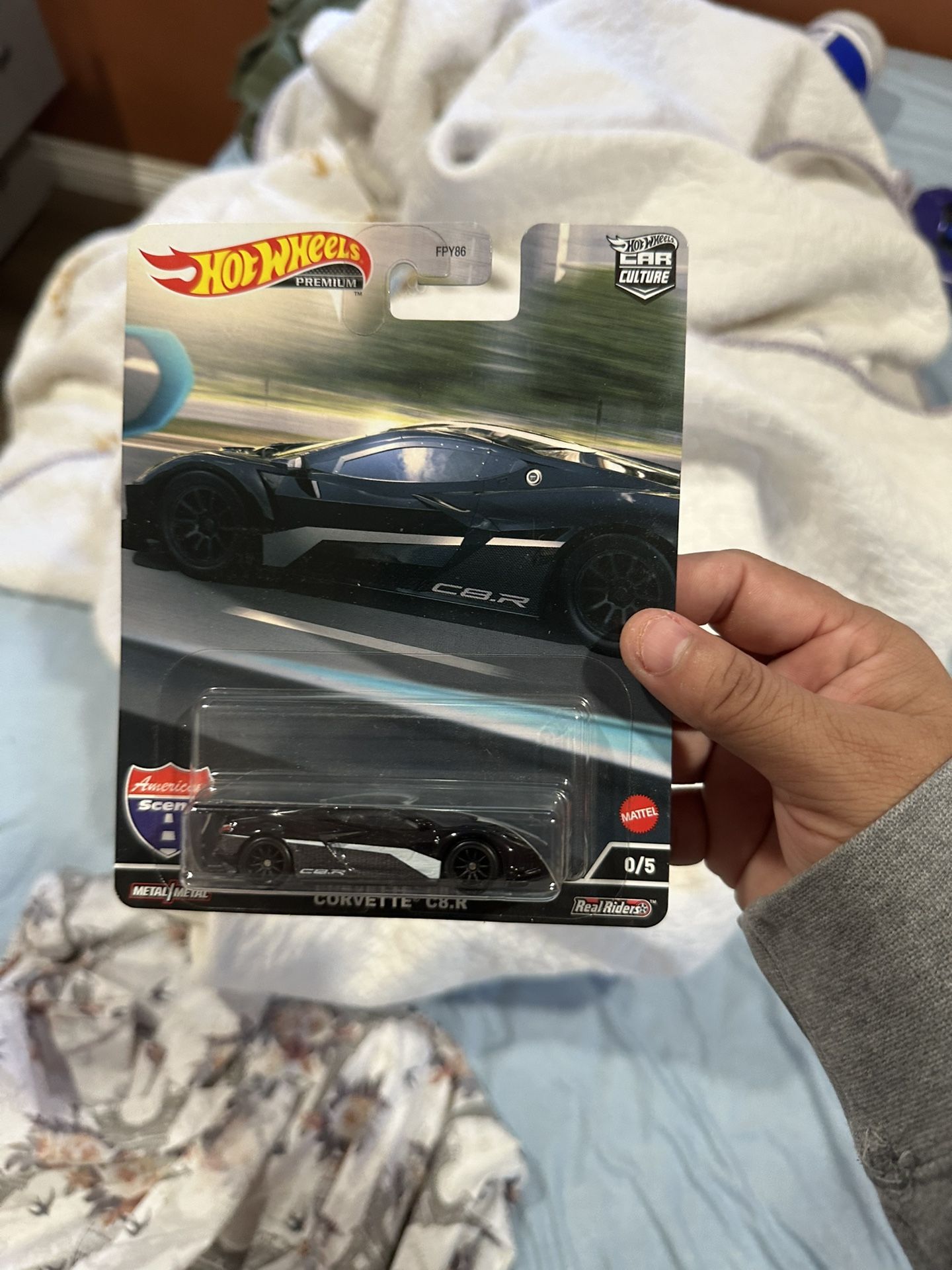 Hot Wheels Premium Car Culture American Scene CHASE #0 Corvette C8.R Black W/Pro