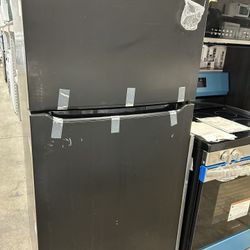 Black Top Freezer Fridge - Open Box New