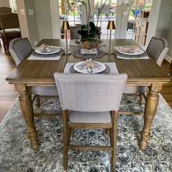 Counter Height Dining Table with 6 chairs
