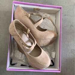 Tan Wedge Heels