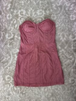 Pink white fox dress