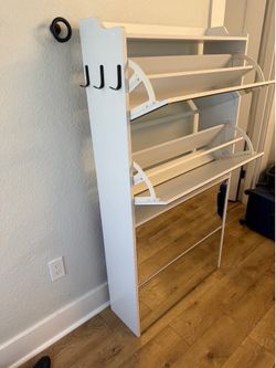 Mirror Hidden Shoe Rack
