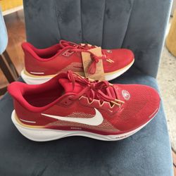 Nike Air Zoom Pegasus 37 San Francisco 49ers, Size 11.5 (Red/Gold) 