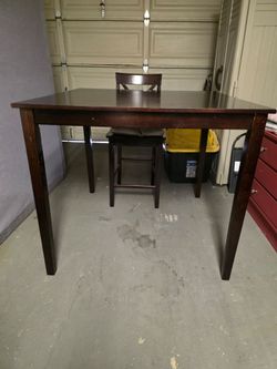 High top table and chairs