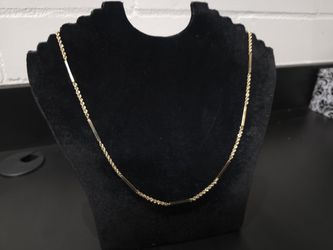 Rope & Bar link 14k Chain 25"