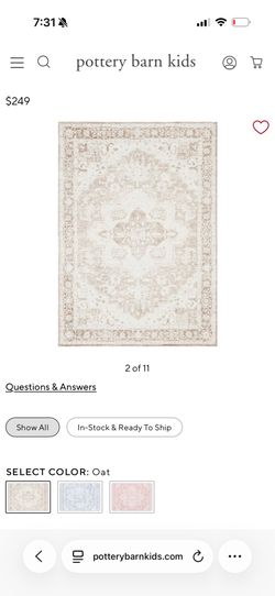 Pottery Barn Teen Rug - washable