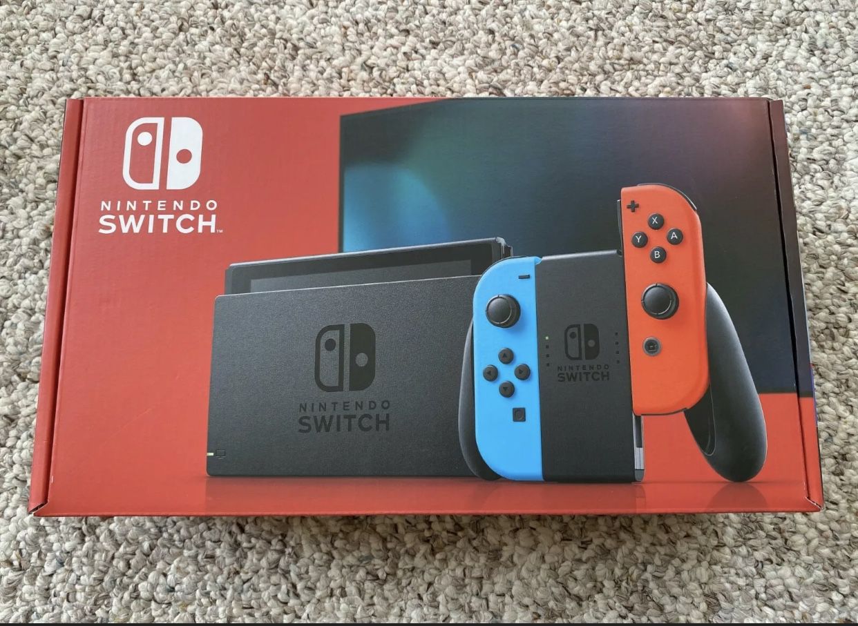 Nintendo Switch V2 Neon Red and Blue Joy-Con Console Brand New Sealed!