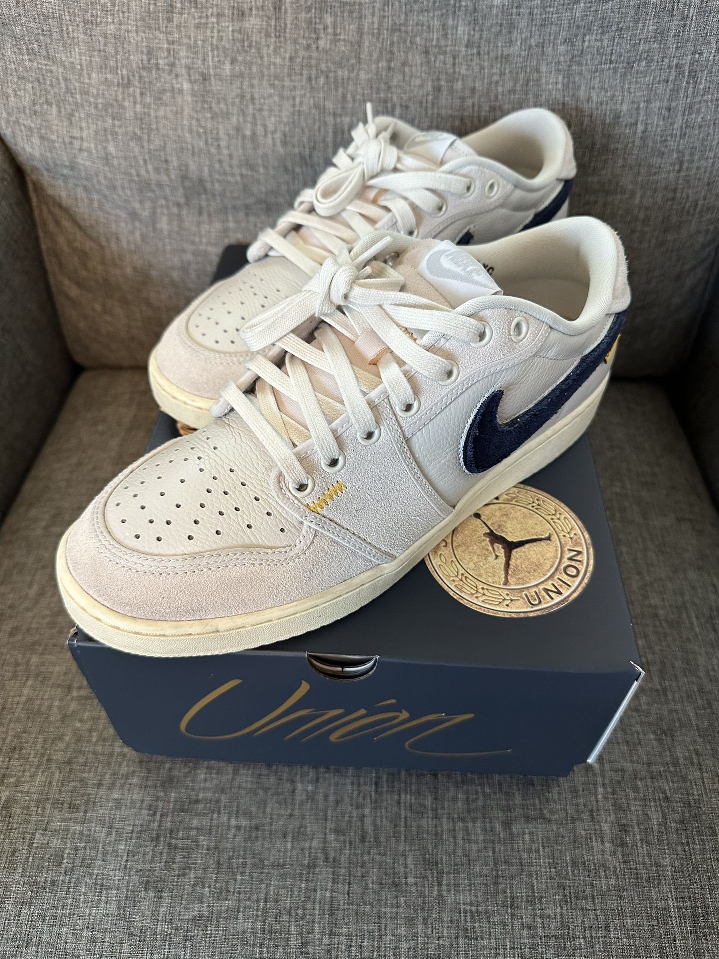Air Jordan 1 Retro AJKO Low SP Union Sail Leather Size 10.5 $120