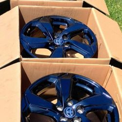 2024 NEW OEM BLACK TOYOTA SET OF 4 18" WHEELS FOR ANY RAV4 CAMRY AVALON HIGHLANDER SIENNA COROLLA CROSS CHR OR TACOMA OR ANY TOYOTA WITH 5LUGS 5X114