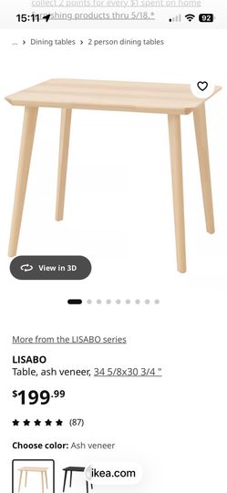 IKEA lisabo 2 person dining table
