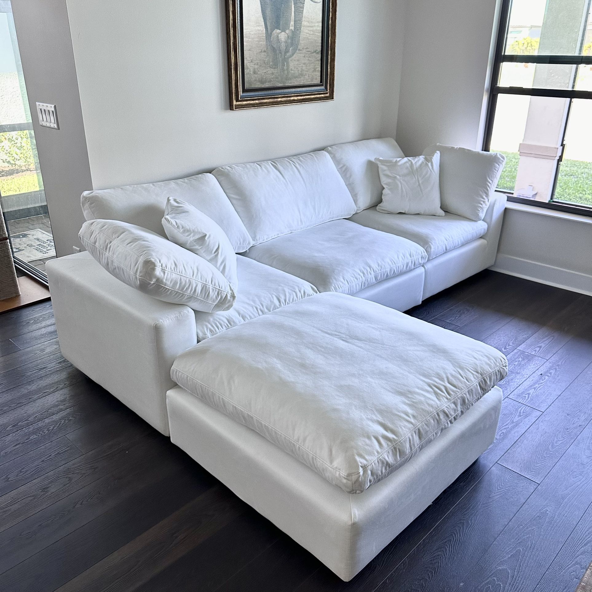 New White Sofa Cloud Couch Sectional