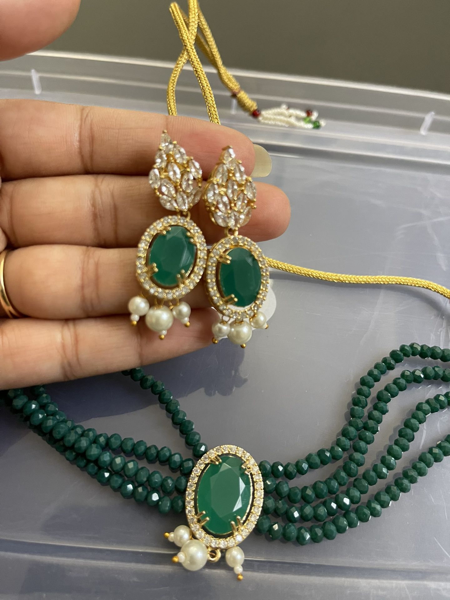 Emerald Necklace Set 