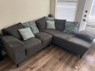 Gray Sectional Sofa with Chaise