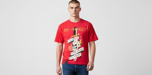 NEW Ed Hardy T-Shirt Men’s XL Red Skull  Tattoo Print NWT