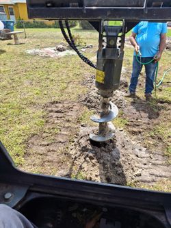 Fence, Light Post Holes