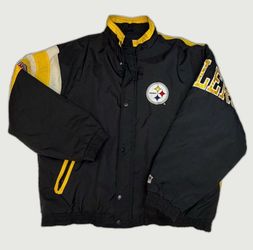 Vintage 90s Pittsburgh Steelers Starter Puffer Jacket Spellout Insulated XL