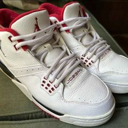 Nike Air Jordan Flight 23 White Black Fire Red Sz 13 317820-101 2007 Mens