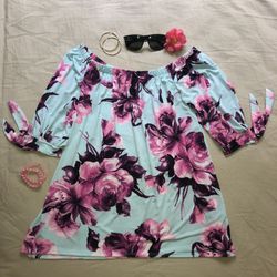 Floral Blouse Size L 