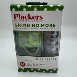 Plackers Grind No More Dental Night Guard for Teeth Grinding BPA-Free 16 Count