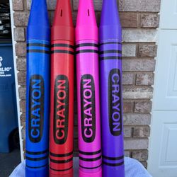 Giant Crayola Coin Bank Vintage 35 “ Tall. 