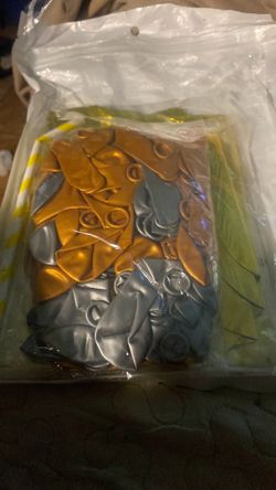 Balloons gold and silver for event