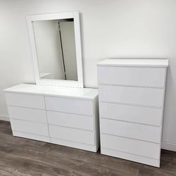 Dresser Whit Mirror And Chest - Cómoda Con Espejo Y Gavetero 