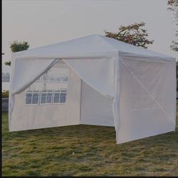 10'x10' Outdoor Canopy Tent Patio Camping Gazebo Storage Shelter Pavilion Cater Party Wedding BBQ Events Tent w/Removable Sidewalls