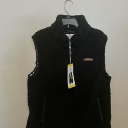 Women Vest Warm Black Size Small