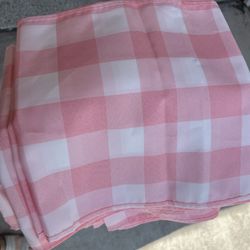 12 Gingham Table Runners  Western Rodeo Farm Pink And White 