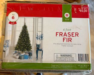 6ft Pre-Lit Fraser Fir Artificial Christmas Tree - Target (New/Unopened Box)