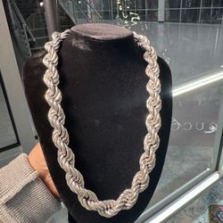 136 Grams Sterling Silver Rope Chain 