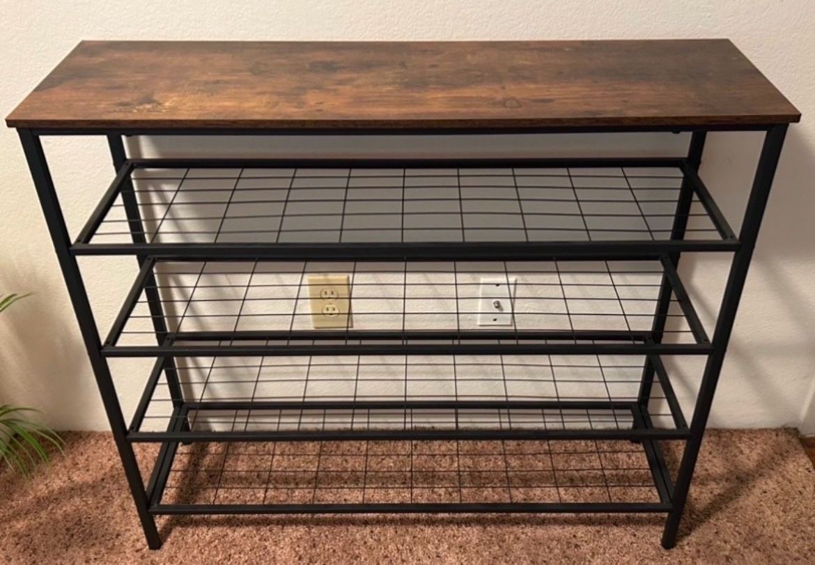 Wood Shoe Rack