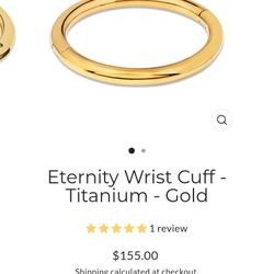 Two Eternity Wrist Cuffs - Titanium Cast, Gold Coated