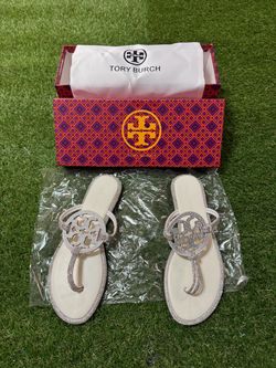 Tory Burch white & cream sandals