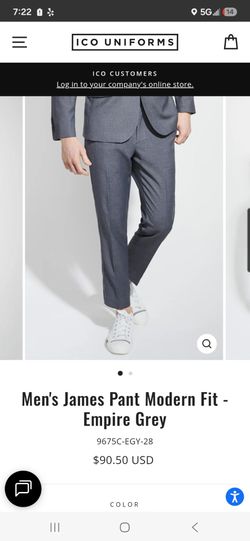 ICO Modern Fit James Pants Empire Grey