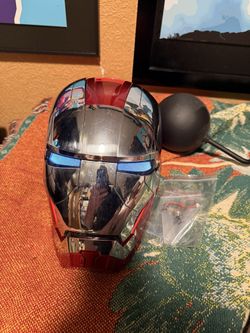 Realistic Iron Man Cosplay Helmet With Remote And Wall Mount