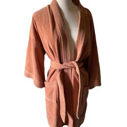 Vintage RARE  1970's  Robe-Martex Terry Velour by Sea Island ONE SIZE  Rust color  Unisex