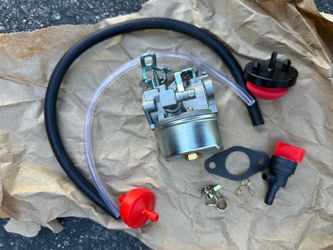 kit de reemplazo de carburador para motores pequeños de gasolina, comúnmente utilizados en equipos como sopladores de nieve (snowblowers), cortacésped
