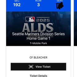 4 ALDS Mariners playoff Tickets - Saturday October 4th