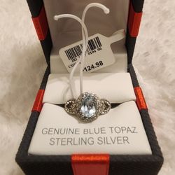 BRAND NEW BEAUTIFUL BLUE RING NEVER USED